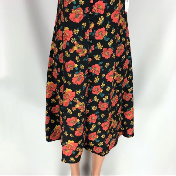 LPA Button Up Slip Dress In Rose Garden - Picture 6 of 15